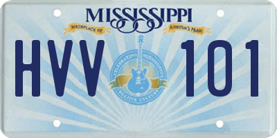 MS license plate HVV101
