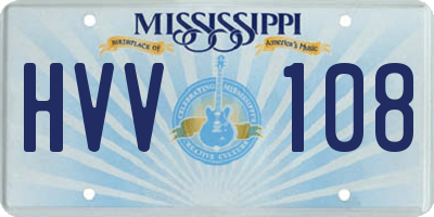 MS license plate HVV108