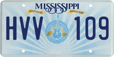 MS license plate HVV109
