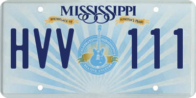 MS license plate HVV111