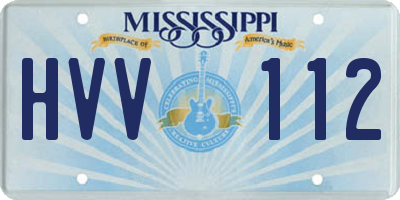 MS license plate HVV112