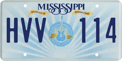 MS license plate HVV114