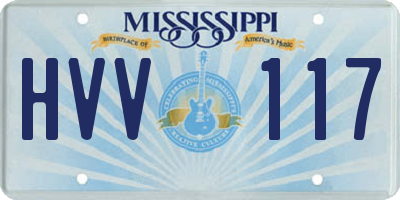 MS license plate HVV117
