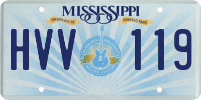 MS license plate HVV119