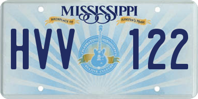 MS license plate HVV122