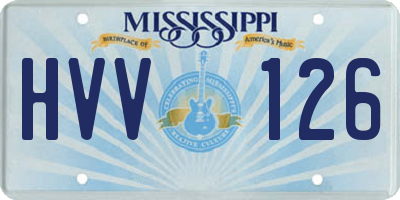 MS license plate HVV126