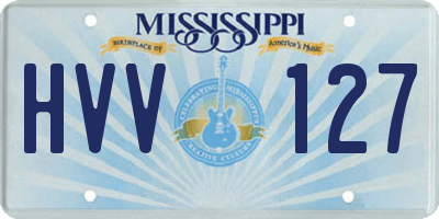 MS license plate HVV127
