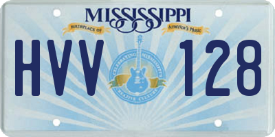 MS license plate HVV128