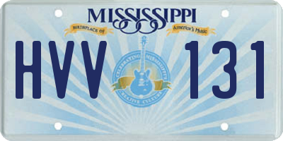 MS license plate HVV131