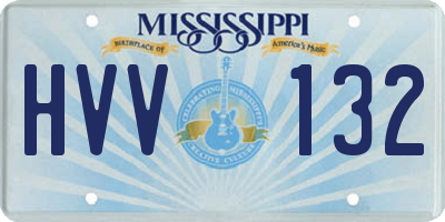 MS license plate HVV132