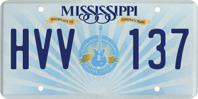 MS license plate HVV137
