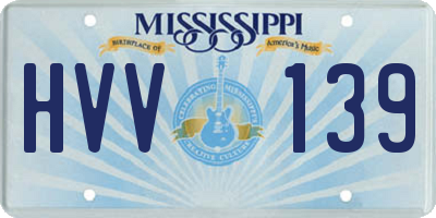 MS license plate HVV139
