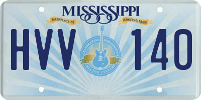 MS license plate HVV140