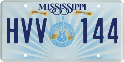 MS license plate HVV144