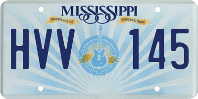 MS license plate HVV145