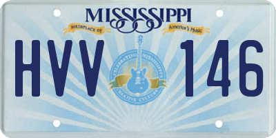 MS license plate HVV146