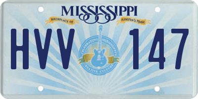 MS license plate HVV147