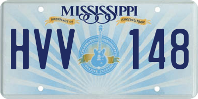MS license plate HVV148