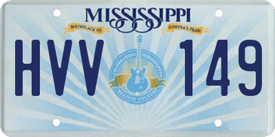 MS license plate HVV149