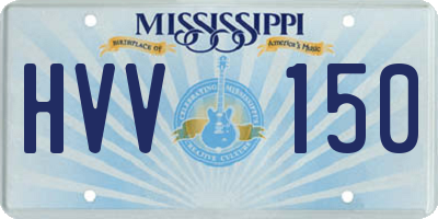 MS license plate HVV150