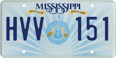 MS license plate HVV151
