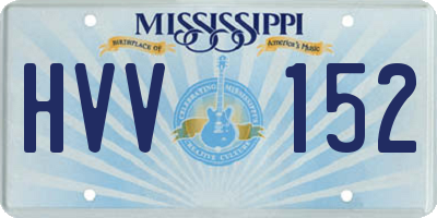 MS license plate HVV152