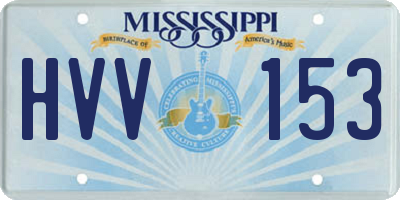 MS license plate HVV153