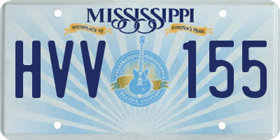 MS license plate HVV155