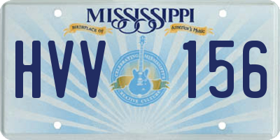 MS license plate HVV156