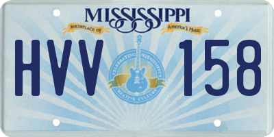 MS license plate HVV158