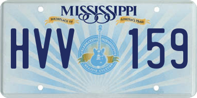 MS license plate HVV159