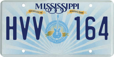 MS license plate HVV164