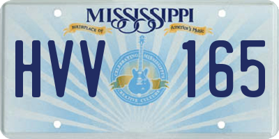MS license plate HVV165