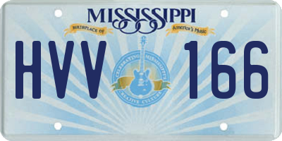 MS license plate HVV166
