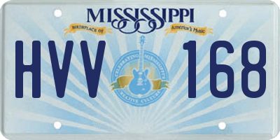 MS license plate HVV168