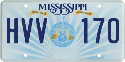 MS license plate HVV170