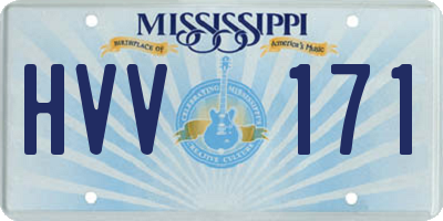 MS license plate HVV171