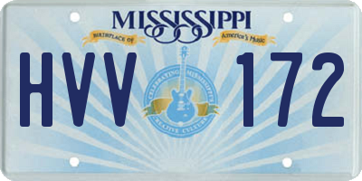 MS license plate HVV172