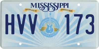 MS license plate HVV173