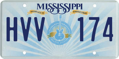 MS license plate HVV174
