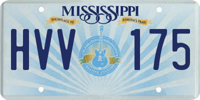 MS license plate HVV175