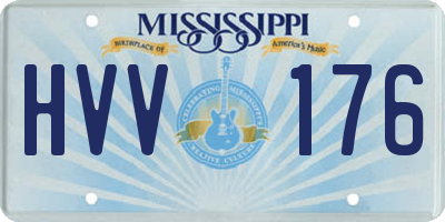 MS license plate HVV176