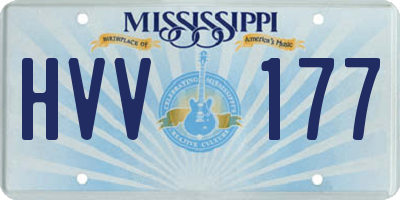 MS license plate HVV177