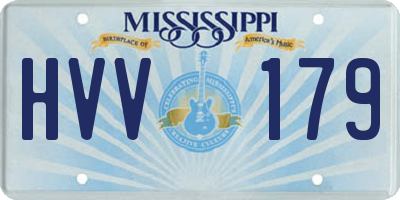 MS license plate HVV179