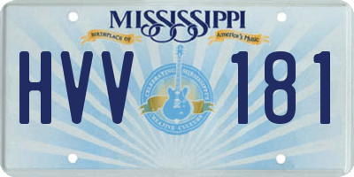 MS license plate HVV181