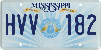 MS license plate HVV182