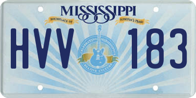 MS license plate HVV183