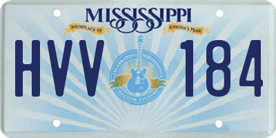 MS license plate HVV184