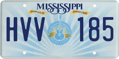 MS license plate HVV185