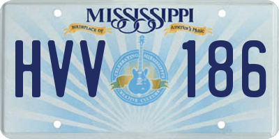 MS license plate HVV186